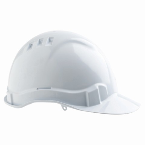 HARD HAT VENTED 6 POINT WHITE